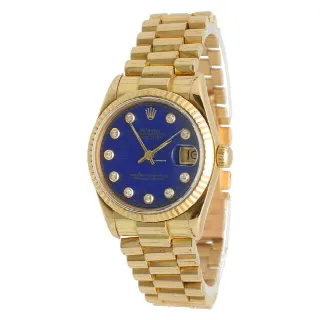 Foto 1 di 5: Rolex Datejust 18K Yellow Gold President Lapis diam. dial
