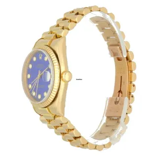 Foto 3 di 5: Rolex Datejust 18K Yellow Gold President Lapis diam. dial