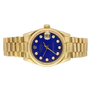 Foto 5 di 5: Rolex Datejust 18K Yellow Gold President Lapis diam. dial