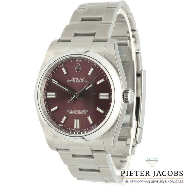 Rolex ref 116000 red grape dial