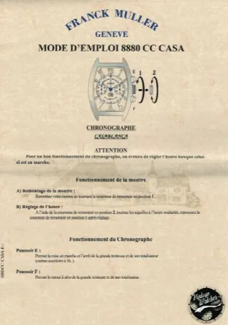 Foto 7 di 9: Franck Muller CASABLANCA 10 ANNIVERSARY REF. 8880 C CC NR