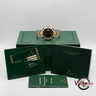 Foto 2 di 2: Rolex Datejust de señora (acero y oro, esfera negra con diamantes)