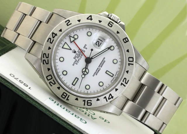Rolex Explorer II ref 16570 Polar NOS Full Set 2005
